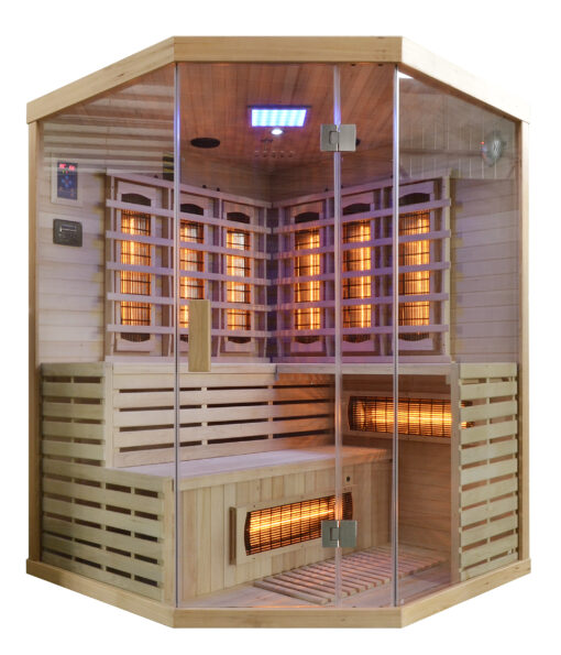 Deluxe 3 Person Corner Sauna